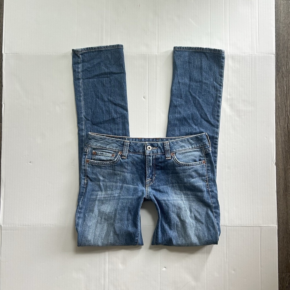 2000s Lucky Brand Distressed Low Rise Skinny Jeans Y2K Grunge Indie